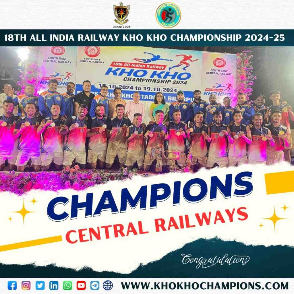 18th All India Railway Kho-Kho Championship 2024- CENTRAL RAILWAYS