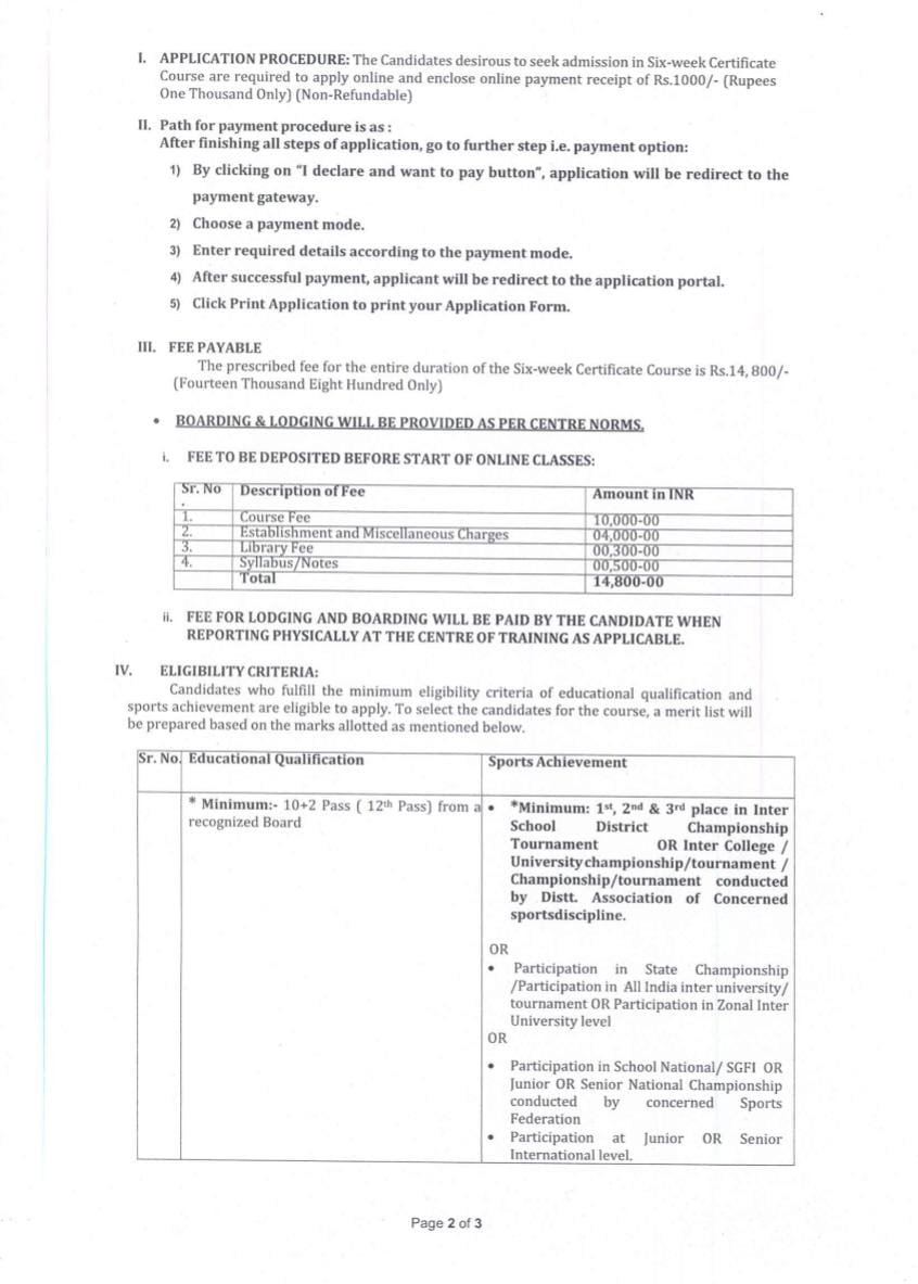 Sports Authority of India Invites Applications for Six-Week Certificate ...