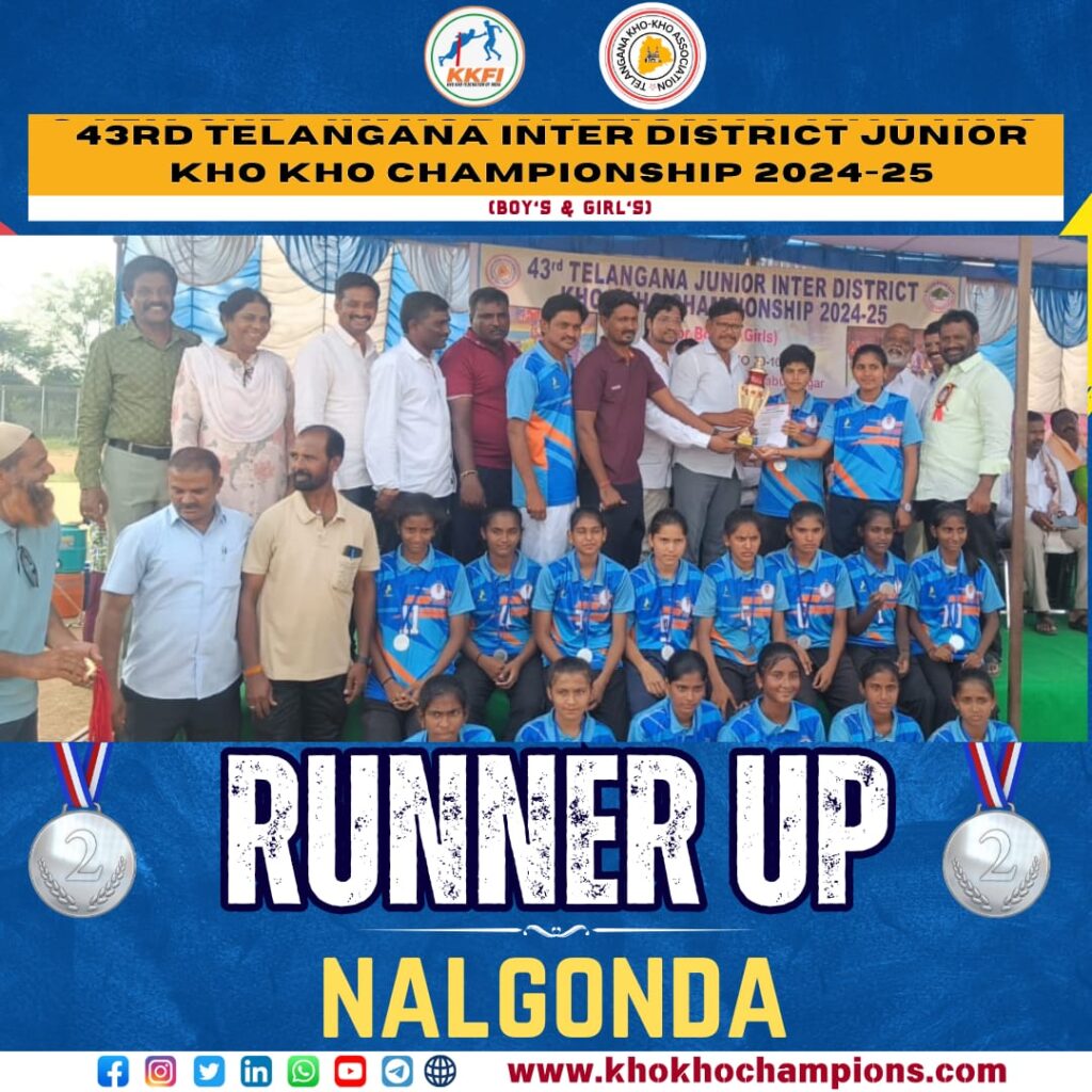 43rd Telangana Inter District Junior Kho-Kho Championship:Girls Runner Up