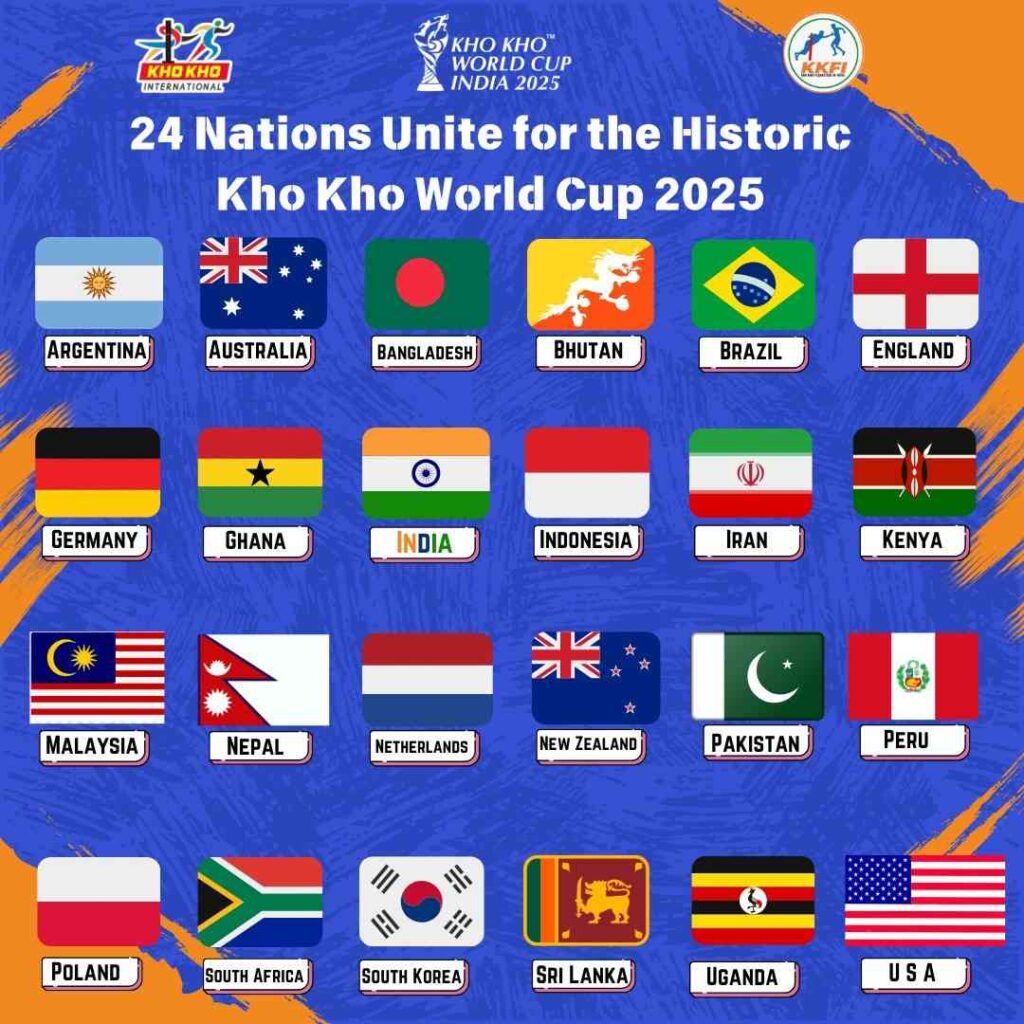 Kho Kho World Cup - 2025 participating teams