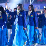 Indian Women's team during parade at the stadium