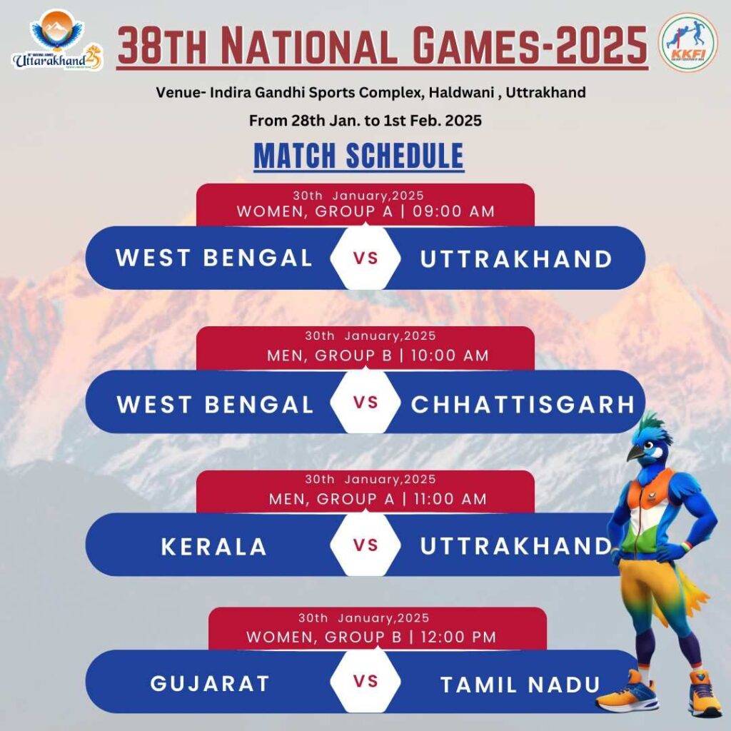 DAY 3- 38TH NATIONAL GAMES -2025 ; KHO KHO