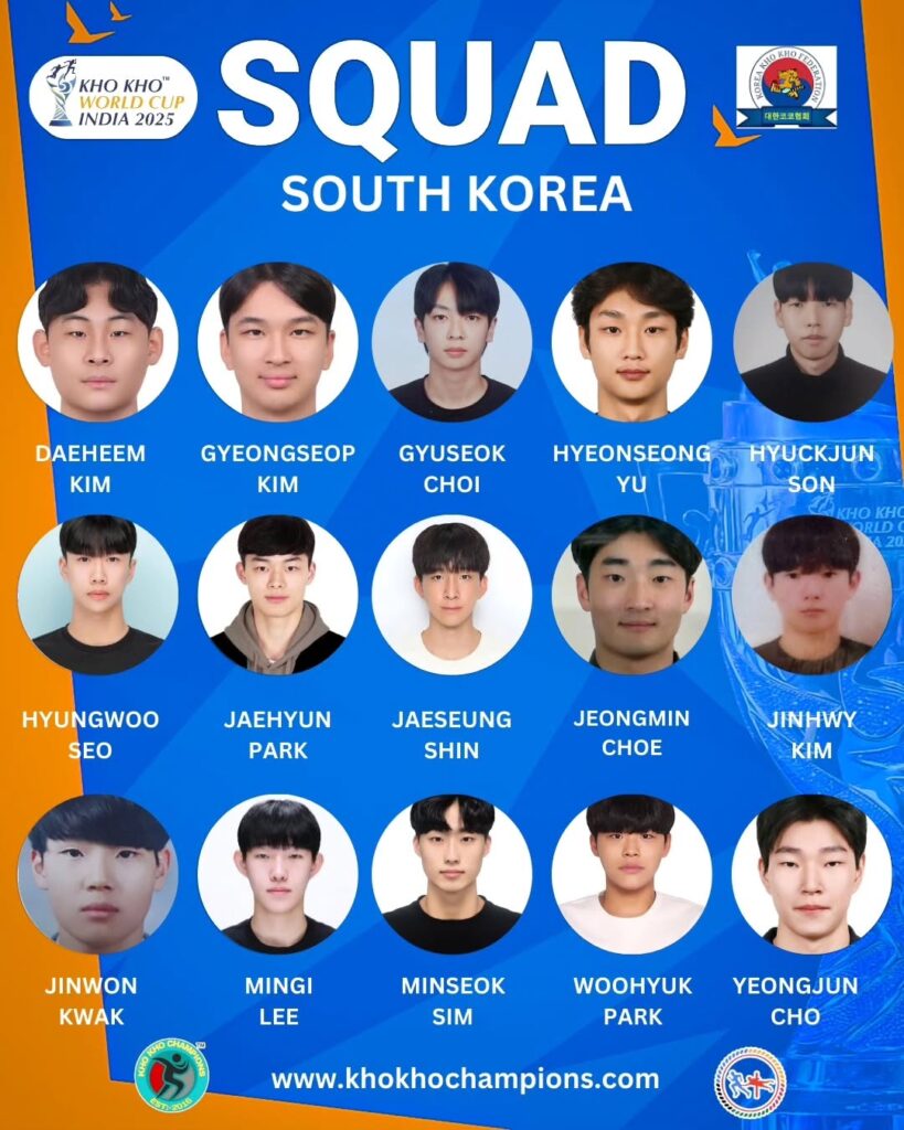 South Korea Mens - Kho Kho World Cup team