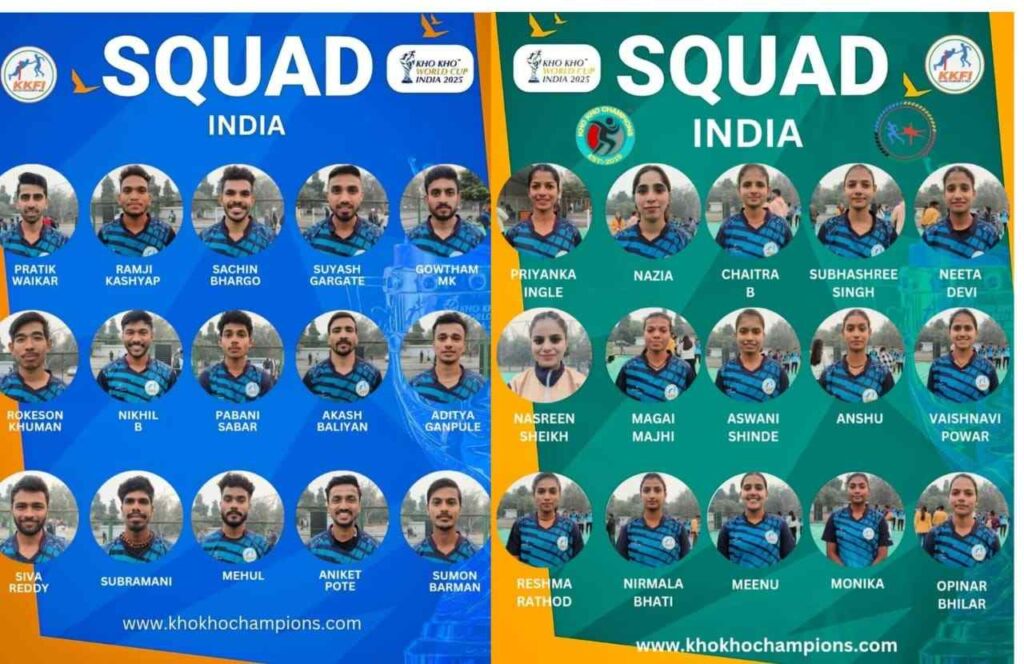 Team INDIA for Kho Kho World Cup 2025