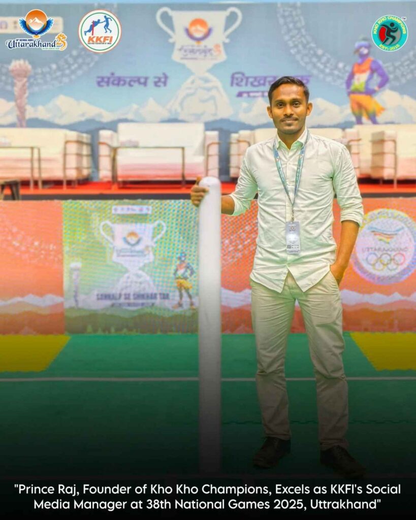 Prince Raj- Social Media Manager - KKFI at 38th National Games-2025, Uttrakhand