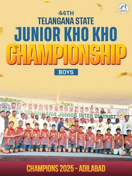 Adilabad Dominates Telangana State Junior Inter-District Kho Kho Championship, Clinches Both Boys’ and Girls’ Titles