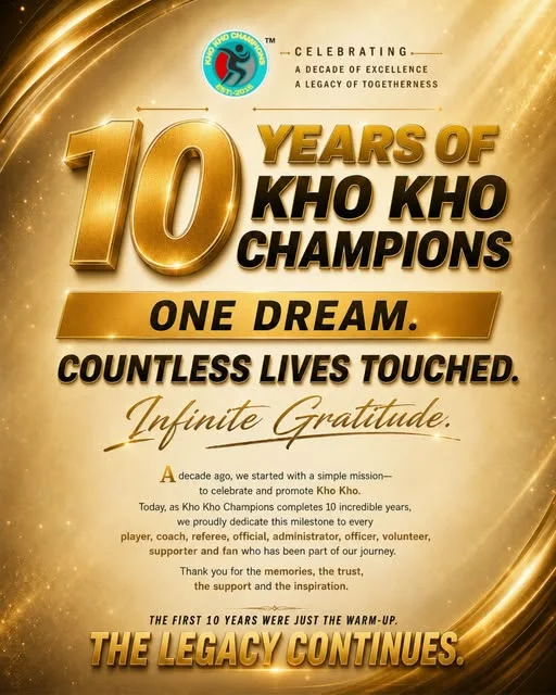 Kho Kho Champions Celebrates 10 Glorious Years of Promoting India's Indigenous Sport